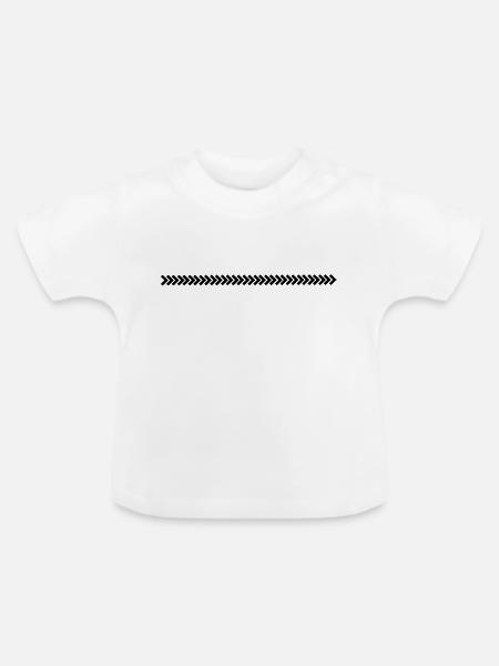 linie_cool__f1 - Baby Bio-T-Shirt mit Rundhals - Weiß