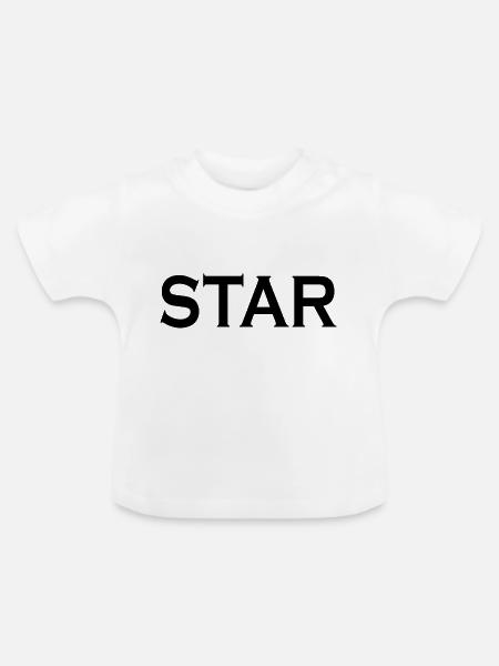 Star - Baby Bio-T-Shirt mit Rundhals - Weiß