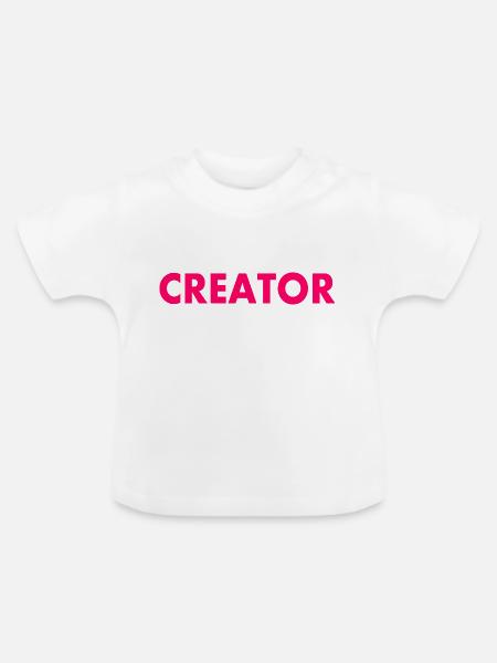 Creator - Baby Bio-T-Shirt mit Rundhals - Weiß