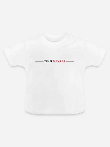 Team Mitglied - Baby Bio-T-Shirt mit Rundhals - Weiß