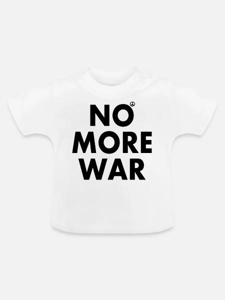 No more war - Baby Bio-T-Shirt mit Rundhals - Weiß