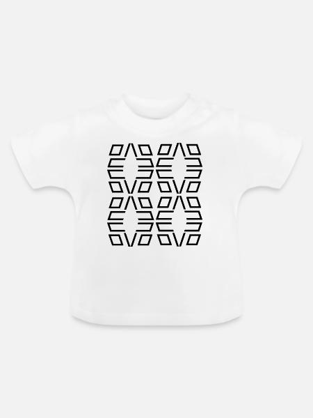 Einzigartige Form - Baby Bio-T-Shirt mit Rundhals - Weiß