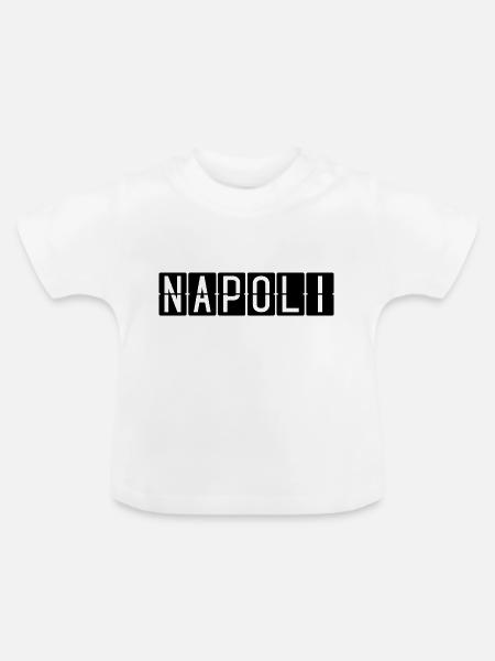 Napoli Flughafentafel - Baby Bio-T-Shirt mit Rundhals - Weiß