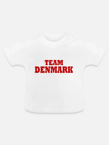 Dänemark - Baby Bio-T-Shirt mit Rundhals - Weiß