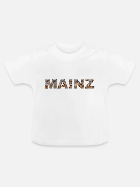 Mainz Hund - Baby Bio-T-Shirt mit Rundhals - Weiß