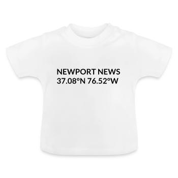 Newport News, Virginie, États-Unis, Coordonnées - T-shirt bio col rond Bébé - blanc - Devant