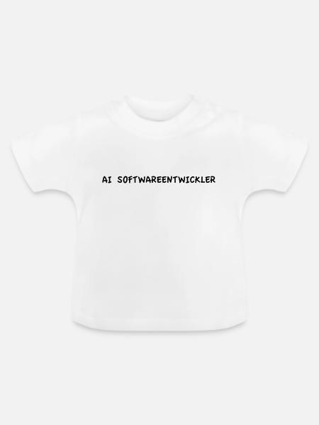 AI Softwareentwickler - Baby Bio-T-Shirt mit Rundhals - Weiß