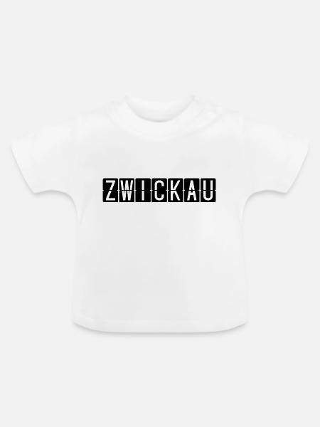 Zwickau Flughafentafel - Baby Bio-T-Shirt mit Rundhals - Weiß