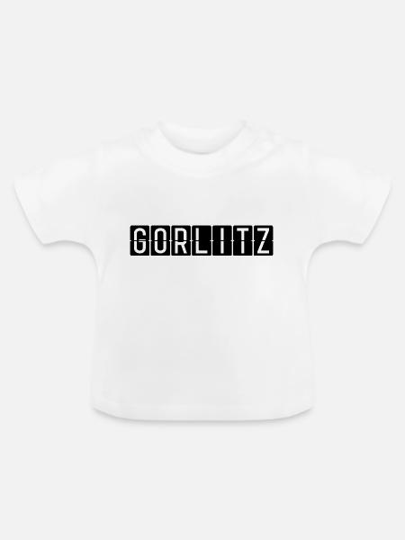 Görlitz Flughafentafel - Baby Bio-T-Shirt mit Rundhals - Weiß