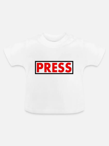Press - Baby Bio-T-Shirt mit Rundhals - Weiß