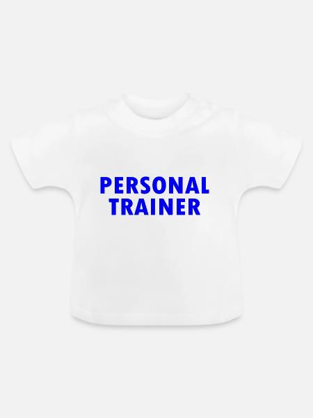 Personal trainer - Baby Bio-T-Shirt mit Rundhals - Weiß