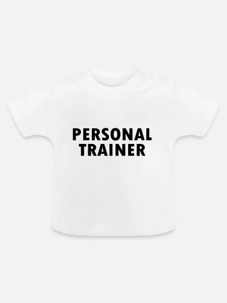 Personal trainer - Baby Bio-T-Shirt mit Rundhals - Weiß