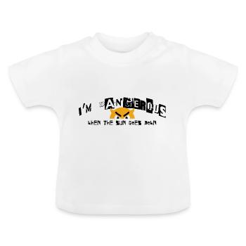Wenn die Sonne untergeht - Baby Bio-T-Shirt mit Rundhals - Weiß - Vorne