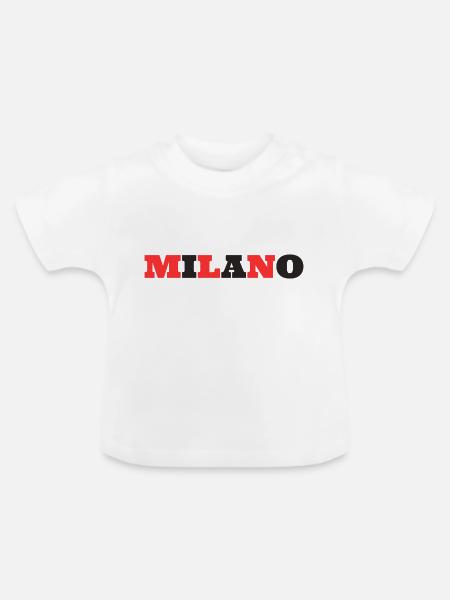 Milano Milan Mailand - Baby Bio-T-Shirt mit Rundhals - Weiß
