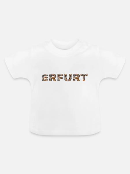 Erfurt Hund - Baby Bio-T-Shirt mit Rundhals - Weiß