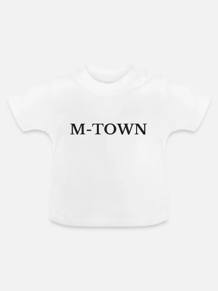 München M-Town - Baby Bio-T-Shirt mit Rundhals - Weiß