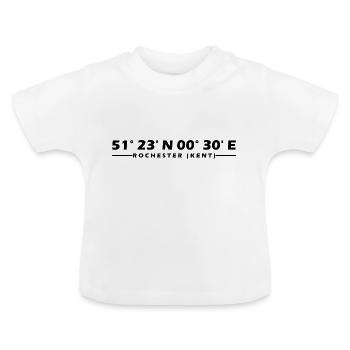 Rochester (Kent) Coordinates - Baby Organic T-Shirt with Round Neck - white - Front