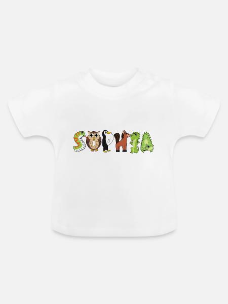 Sophia - Baby Bio-T-Shirt mit Rundhals - Weiß