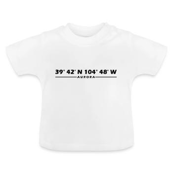 Aurora Koordinaten - Baby Bio-T-Shirt mit Rundhals - Weiß - Vorne