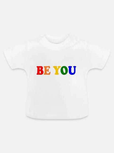 Be you - Baby Bio-T-Shirt mit Rundhals - Weiß