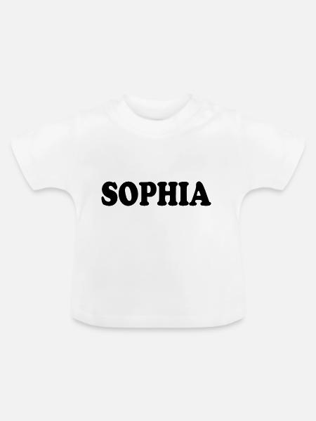 Sophia - Baby Bio-T-Shirt mit Rundhals - Weiß