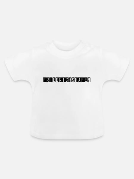 Friedrichshafen Flughafentafel - Baby Bio-T-Shirt mit Rundhals - Weiß