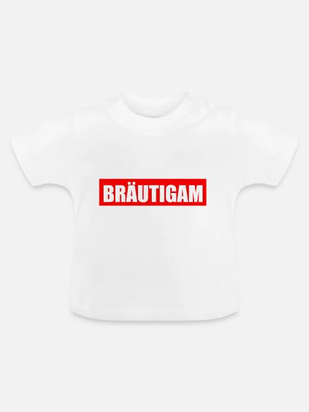 bräutigam - Baby Bio-T-Shirt mit Rundhals - Weiß