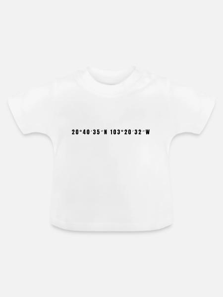 Guadalajara Mexiko - Baby Bio-T-Shirt mit Rundhals - Weiß