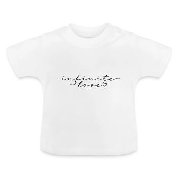 Police de calligraphie d'amour infini - T-shirt bio col rond Bébé - blanc - Devant