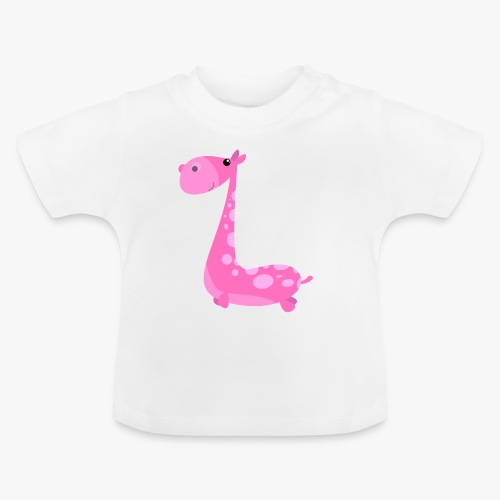 Nessy Pink - Økologisk T-shirt til baby, rund hals