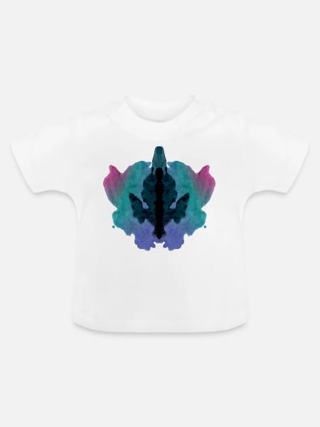 Rorschach-Test - Baby Bio-T-Shirt mit Rundhals - Weiß