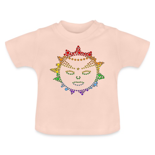 Sole Arcobaleno - Maglietta ecologica con scollo rotondo per neonato