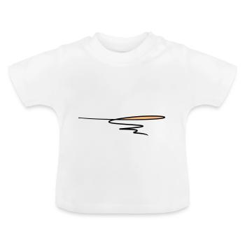Decorative line. Text decoration. Hand drawn. - Baby Organic T-Shirt with Round Neck - white - Front