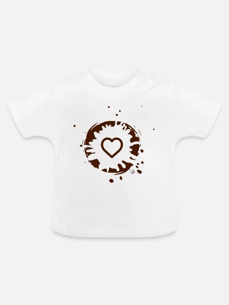 Herz und Schlamm - Baby Bio-T-Shirt mit Rundhals - Weiß
