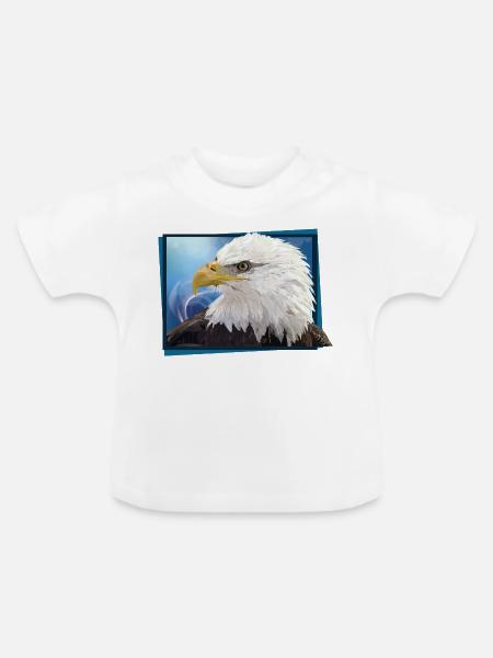 Weißkopfseeadler - Baby Bio-T-Shirt mit Rundhals - Weiß