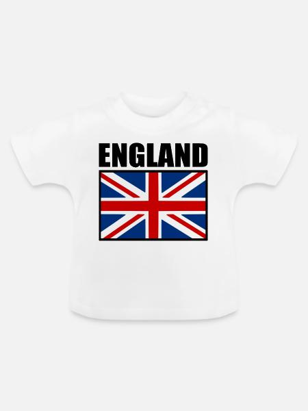 England - Baby Bio-T-Shirt mit Rundhals - Weiß