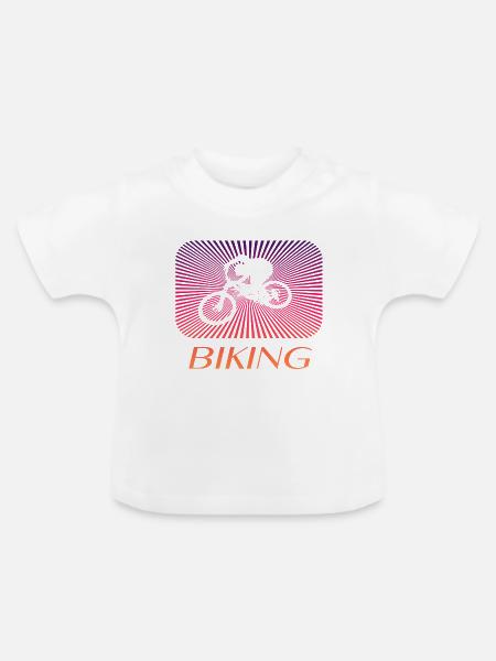 Biking - Baby Bio-T-Shirt mit Rundhals - Weiß