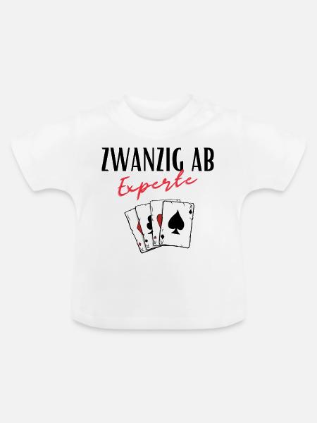 Zwanzig ab Experte - Baby Bio-T-Shirt mit Rundhals - Weiß