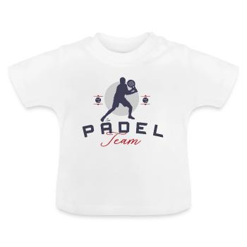 Équipe Padel Padel Tennis Joueur de Padel - T-shirt bio col rond Bébé - blanc - Devant