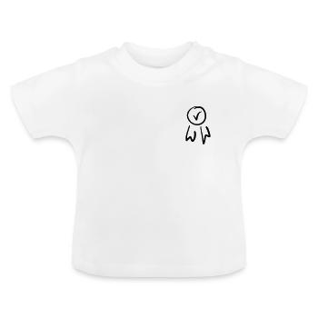 Check / Done Badges, Tick Emblem, Medals. - Baby Organic T-Shirt with Round Neck - white - Front