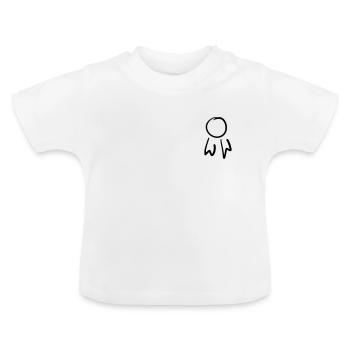 Square Badge / Order Template. Scrawl. - Baby Organic T-Shirt with Round Neck - white - Front