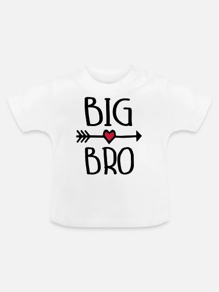 Big Bro - Baby Bio-T-Shirt mit Rundhals - Weiß