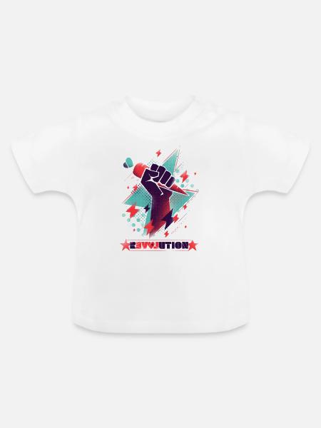 Revolution - Baby Bio-T-Shirt mit Rundhals - Weiß
