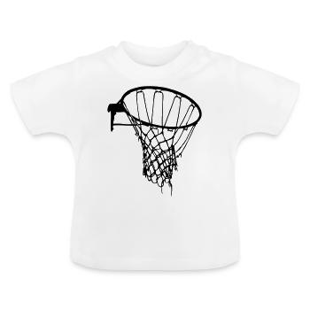 Old basketball basket Freiplatz gambling - Baby Organic T-Shirt with Round Neck - white - Front