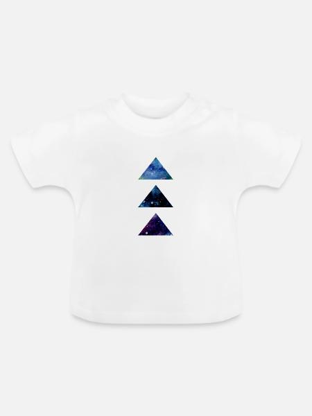 SPACE TRIANGLE - Baby Bio-T-Shirt mit Rundhals - Weiß