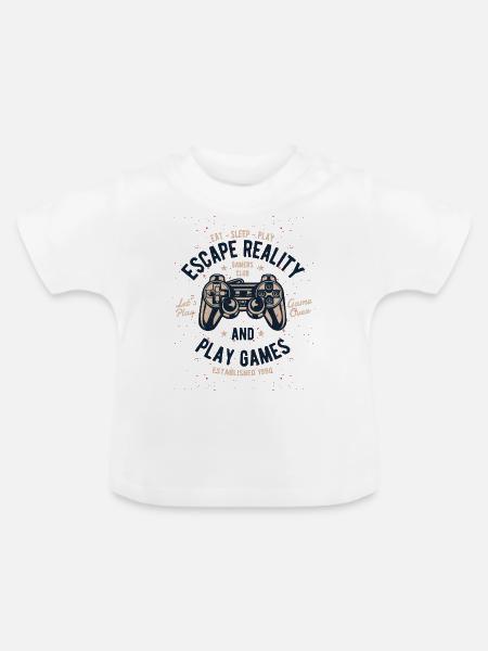 Escape Reality - Baby Bio-T-Shirt mit Rundhals - Weiß