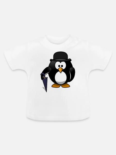 Pingu - Baby Bio-T-Shirt mit Rundhals - Weiß