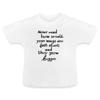 Starte deine Reise - Baby Bio-T-Shirt mit Rundhals - Weiß - Vorne