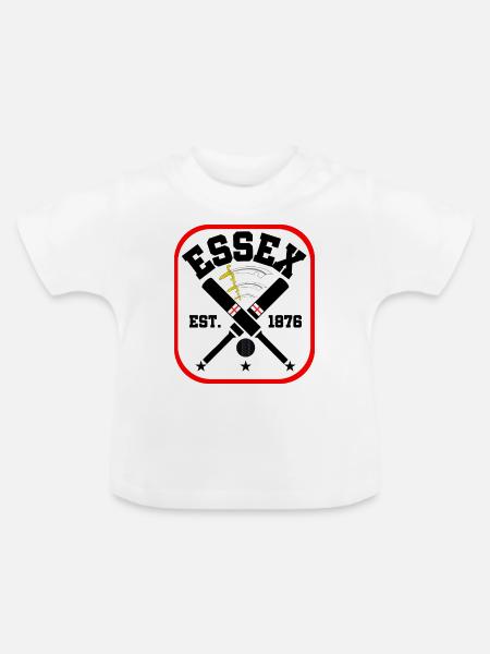Essex County Cricket - Baby Bio-T-Shirt mit Rundhals - Weiß
