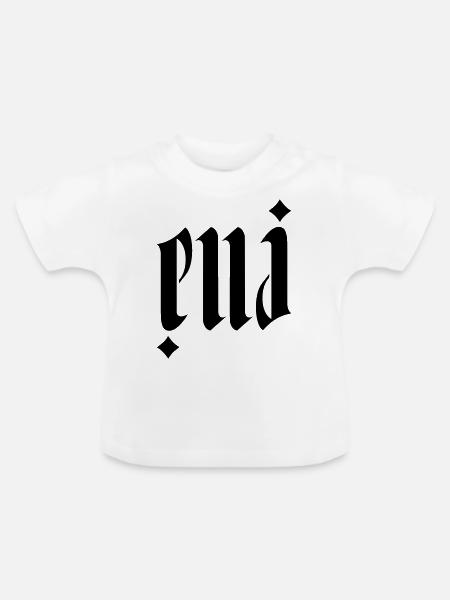 elli ambigram - Baby Bio-T-Shirt mit Rundhals - Weiß